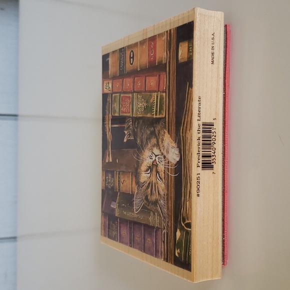 Large Cat Stamp #90251 Federick the Literate Stamps Happen Inc Charles Wysocki - Picture 2 of 11